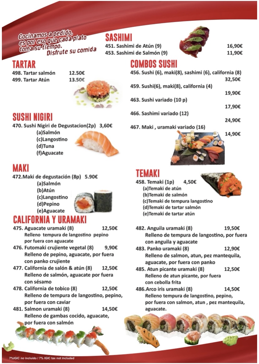 Menu Restaurante Asian Kitchen Teppanyaki Show-4