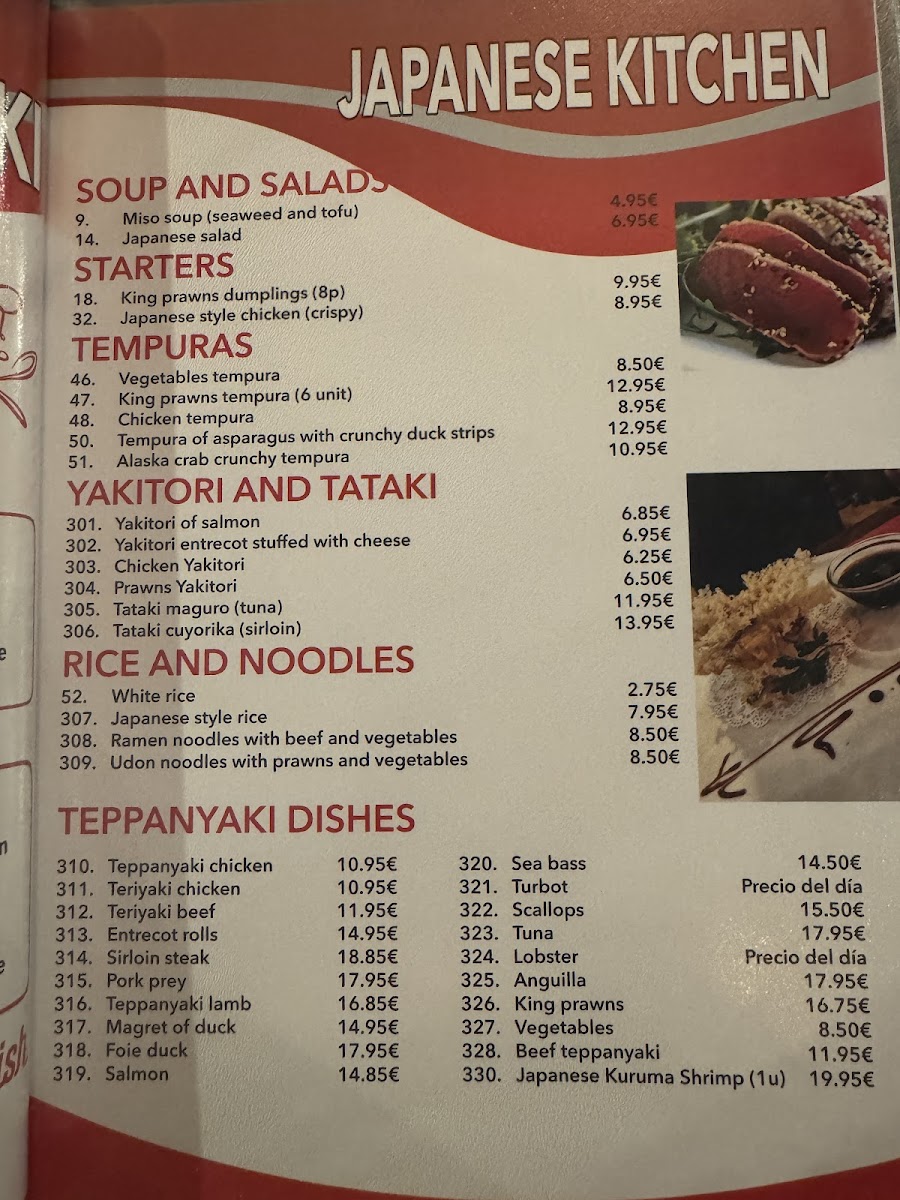 Menu Restaurante Asian Kitchen Teppanyaki Show-5